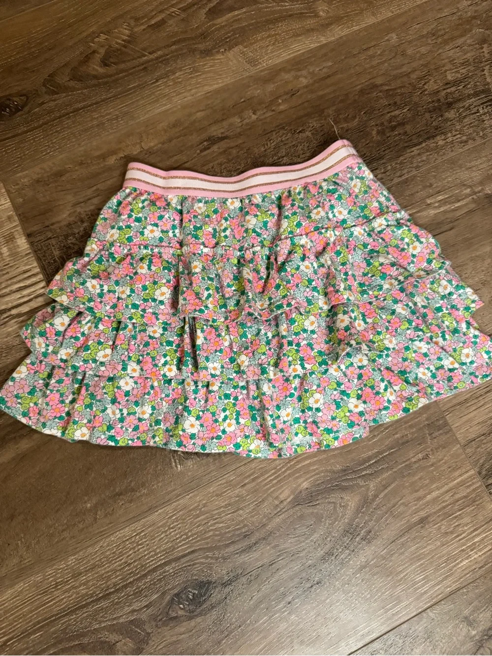 Boden Girls Pink Elastic Waistband with Pastel Floral Print